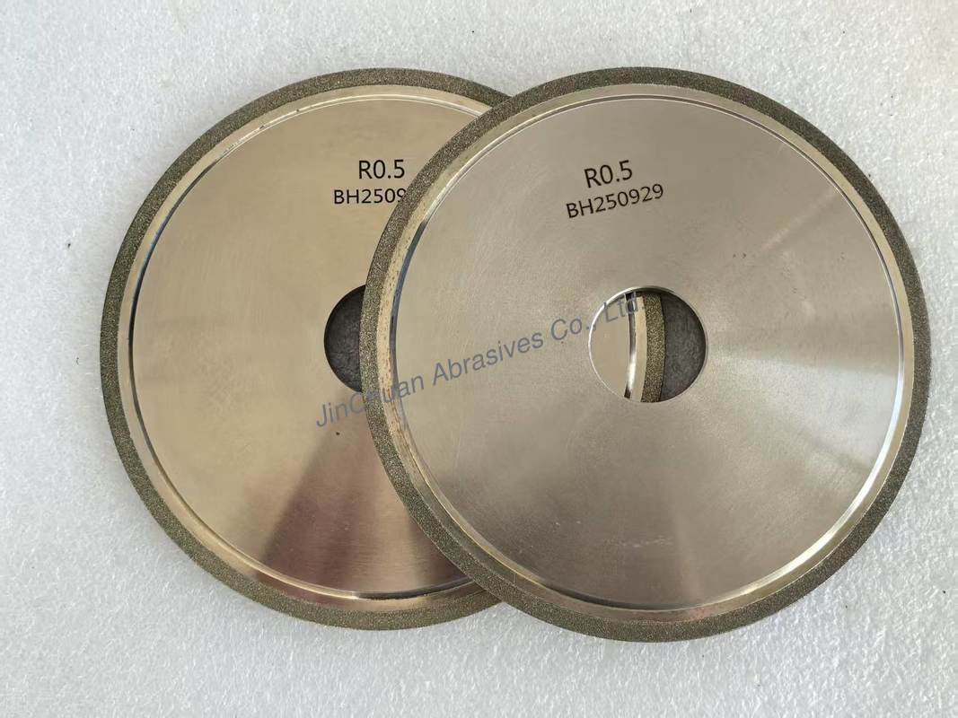 R0.5 Round Profile Wheel As Electroplated Diamond Grinding Wheels For Tungsten Carbide