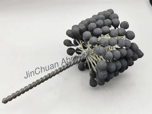 100 * 80 * 200mm اسطوانة الكرة فرشاة شحذ مرنة لتنظيف المسام والتشطيب