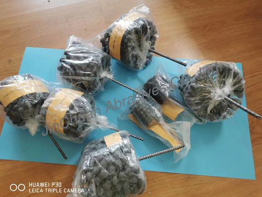 الكفاءة العالية الكربيد السيليكونية مستديرة شحذ فرشاة مطحونات المقبض المعدني