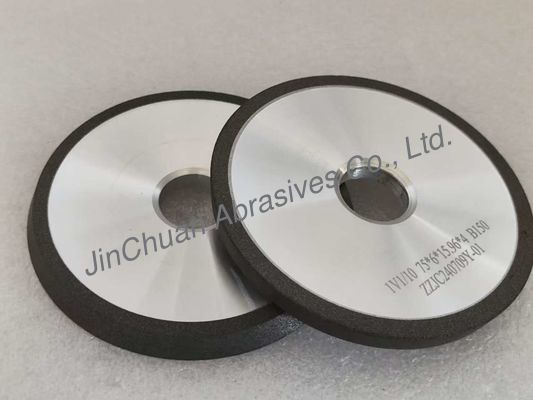 عجلة طحن الرمادية CBN الراتنج 1V1 75mm مع 10 درجة للكفاءة Gashing