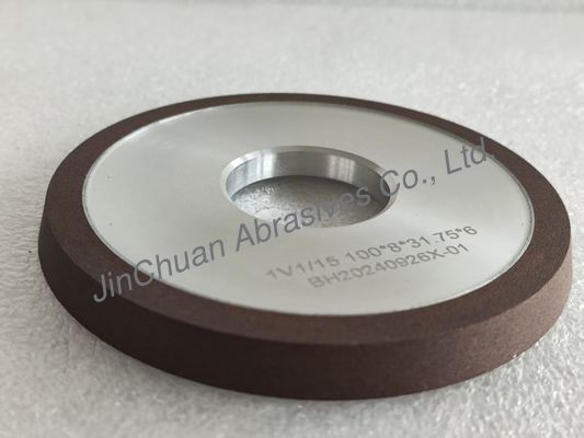 1V1/15° 100*8*31.75*6mm D91 C125 ريشة الطحن الرطبة عجلة طحن الماس