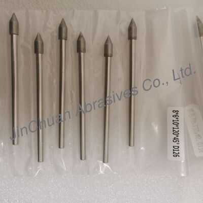 بتات طحن مطلية بالكهرباء D126 مخصصة 8*6*10*120 مم 30°-120° لكربيد الأسمنت