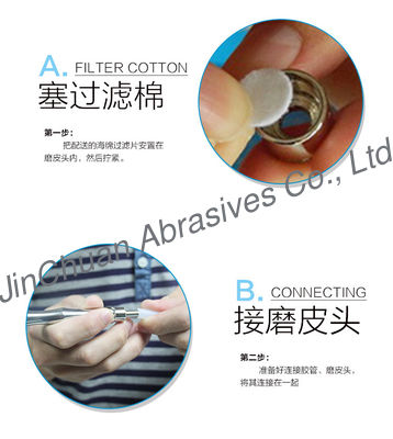 الفولاذ المقاوم للصدأ الماس مصغرة تدليك ملف الماس الصغيرة للبشرة الجمال