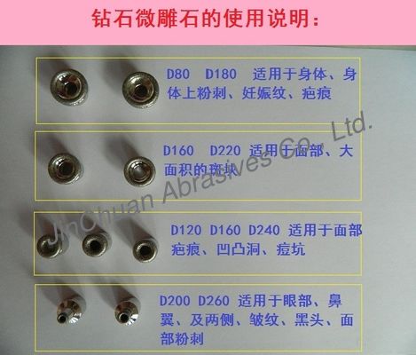 الفولاذ المقاوم للصدأ الماس مصغرة تدليك ملف الماس الصغيرة للبشرة الجمال