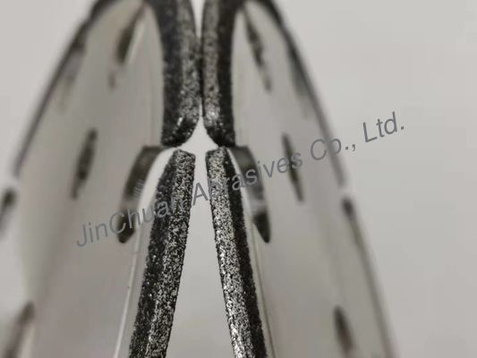 145 * 3 * 22.2 * 2.4 * 7.5 Dinasaw CBN Cyclone Grinding Wheel مطلي CBN عجلة شحذ مع فتحات لمنشار السلسلة